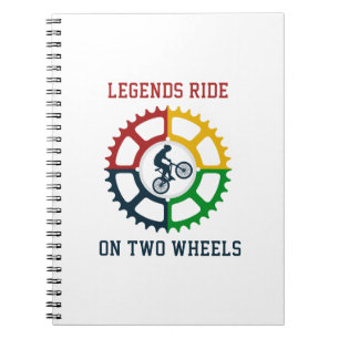 Rustic Vintage Cycling Spiral Notebook