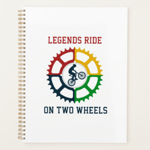 Rustic Vintage Cycling Spiral  Planner