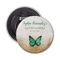 Rustic Vintage Emerald Green Gold Butterfly 