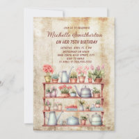 Rustic Vintage Farmhouse Kitchen 75th Birthday