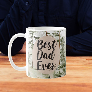 Rustic Vintage Fathers Day Best Dad Ever Coffee Mug