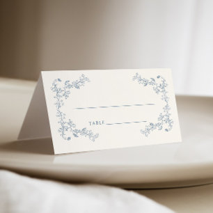 Rustic Vintage Floral Frame Wedding  Place Card