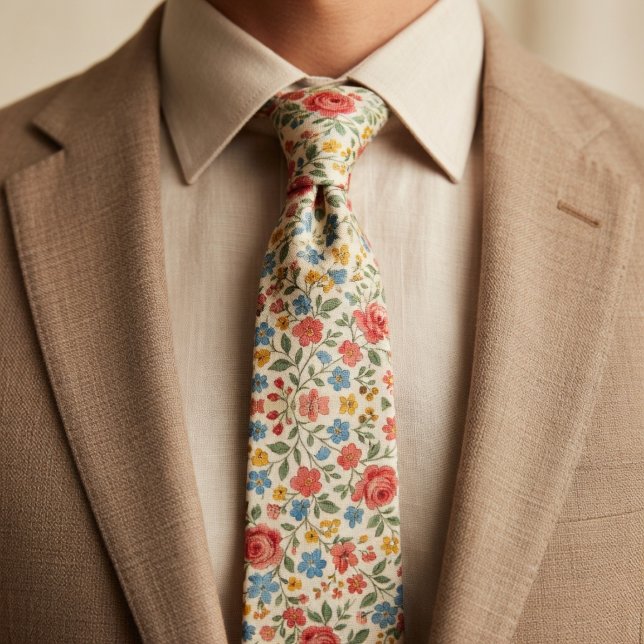Rustic Vintage Floral Tie (Creator Uploaded)