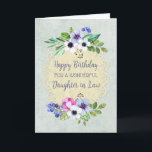 Rustic Vintage Flowers Daughter in Law Birthday Card<br><div class="desc">Birthday card for daughter in law with rustic vintage flowers and lace and thoughtful verse.</div>