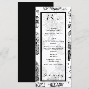 Rustic Vintage Flowers Wedding  Menu