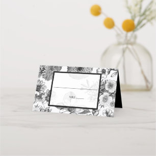 Rustic Vintage Flowers Wedding Place Card