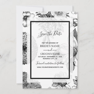 Rustic Vintage Flowers Wedding Save The Date