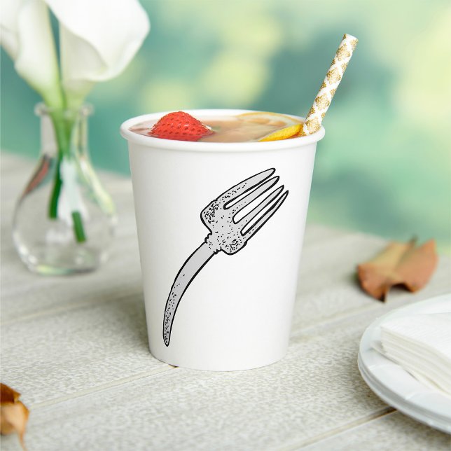 Rustic Vintage Fork Retro Cutlery Paper Cups (Creator Uploaded)