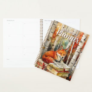 Rustic Vintage Fox Books Woodland Journal Planner