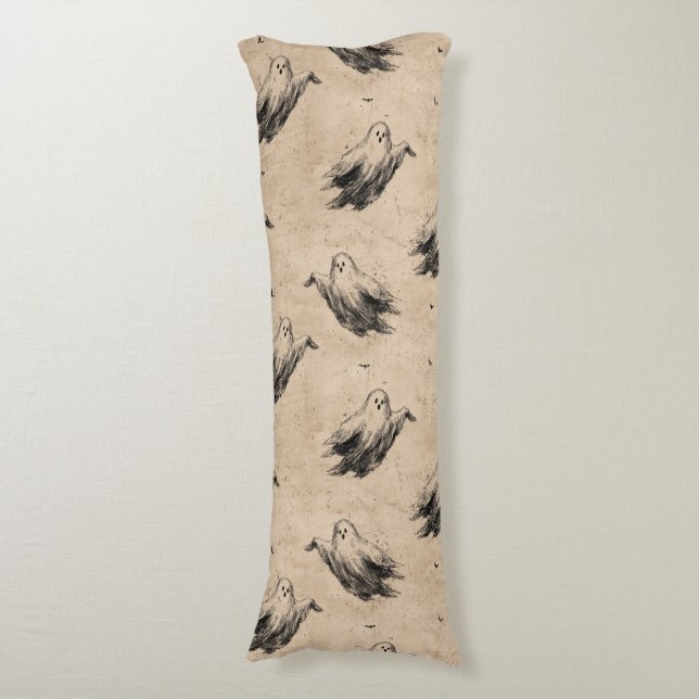 Rustic Vintage Ghost Pattern (2) Body Cushion (Front Vertical)