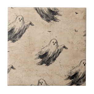 Rustic Vintage Ghost Pattern (2) Tile