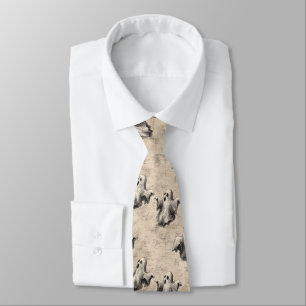 Rustic Vintage Ghost Pattern Tie