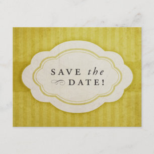 Rustic Vintage Golden Yellow Save the Dates Save The Date