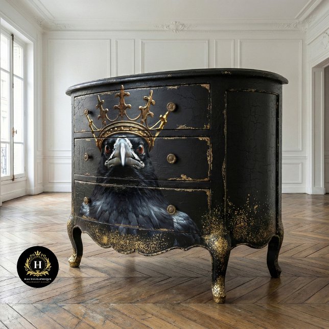 Rustic Vintage Gothic Crow Decoupage Tissue Paper (Creator Uploaded)