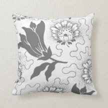 Rustic Vintage Grey White Farmhouse Style Floral