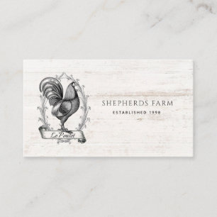Rustic Vintage Hen Barn Wood Farm Business Card
