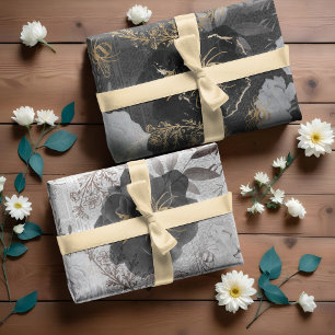 Rustic Vintage Honey Bees & Floral Roses Decoupage Wrapping Paper Sheet