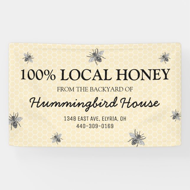 Rustic Vintage Honey Business Banner (Horizontal)