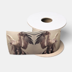 Rustic Vintage Independence day Patriotic Eagle Satin Ribbon