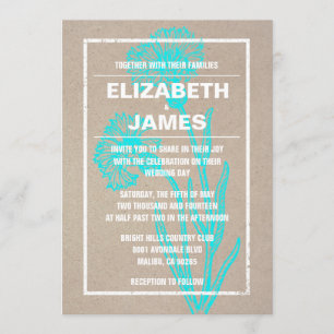 Rustic Vintage Informal Wedding Invitations