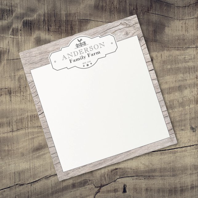 Rustic Vintage Label Border Family Farm Notepad (Rustic Vintage Label Border Family Farm Notepad)