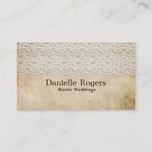 Rustic Vintage Lace Antique Elegant Business Card