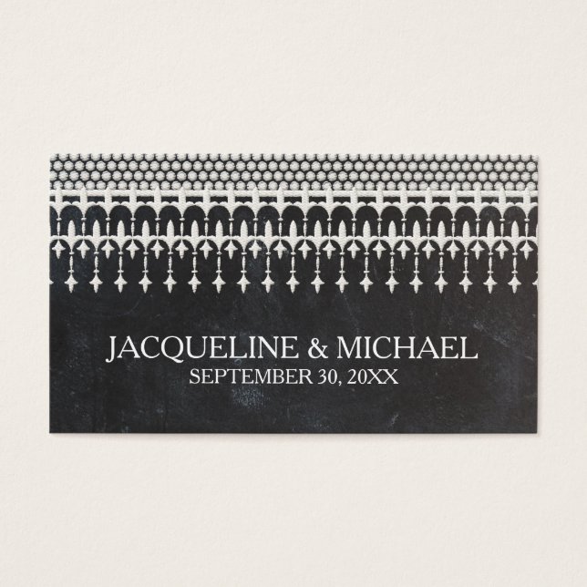 Rustic Vintage Lace Chalk Board Script Typography (Front)