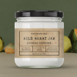 Rustic Vintage Logo Jam Jar Wrap Around Label<br><div class="desc">Vintage food jar wrap around label in apothecary style design with brown craft effect background, great to use for homemade jams, preserves, pickles, honey or any other product! Less is more, with this rustic waterproof product label design with space for the product ingredients, allergens, your logo and business details -...</div>