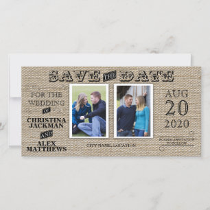 Rustic Vintage Look Save The Date 2 Photo