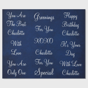 Rustic Vintage Marine White Velvet Personalized Wrapping Paper