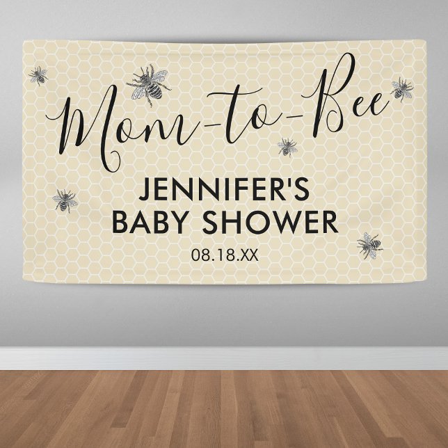 Rustic Vintage Mom to Bee Baby Shower Banner (Creator Uploaded)