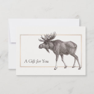 Rustic Vintage Moose Gift Certificate