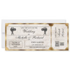 Rustic Vintage Movie Ticket Save the Date