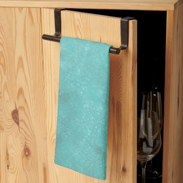 Rustic Vintage Print Turquoise | Kitchen Towel (Thirds Fold)