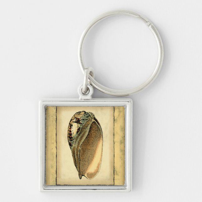 Rustic Vintage Seashell Key Ring (Front)