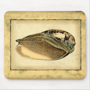 Rustic Vintage Seashell Mouse Mat