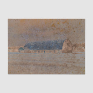 Rustic Vintage Sepia Grunge Texture Barn Tissue Paper