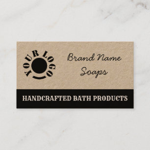 Rustic Vintage Style Logo Template Handmade Kraft Business Card