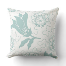 Rustic Vintage Teal White Farmhouse Style Floral