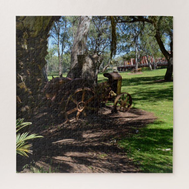 Rustic Vintage Tractor, Jigsaw Puzzle (Vertical)