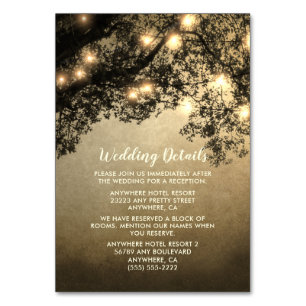 Rustic Vintage Tree Branch Wedding Insert Cards