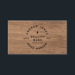 Rustic vintage typography dark wood modern minimal business card<br><div class="desc">Rustic vintage typography dark wood modern minimal</div>