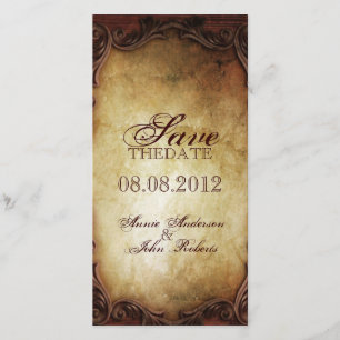 rustic vintage typography western country wedding save the date