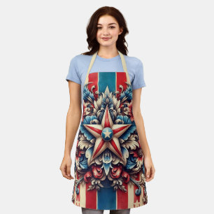 rustic/vintage USA/patriotic Apron