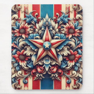 rustic/vintage USA/patriotic Mouse Mat