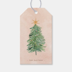 Rustic Vintage Watercolor Christmas Holiday   Gift Tags