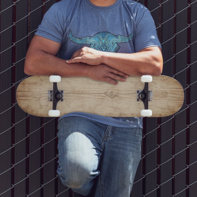 Rustic Vintage Wood Look Unisex Skateboard (Outdoor 3)