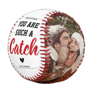 Rustic Vintage 'You're such a Catch' Photo Baseball