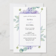 Rustic Violet Summer Wild Floral Wedding
