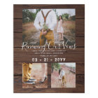 Rustic Vow Renewal Anniversary Photo Gift Idea